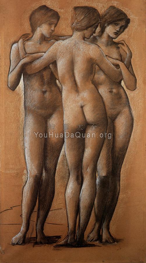 The Three Graces - 爱德华·科莱·伯恩·琼斯